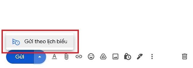 Lên kế hoạch gửi email