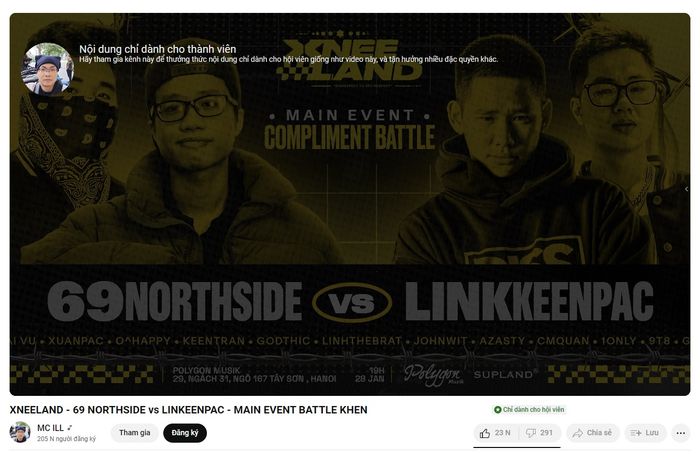 MC ILL đã tạm thời ẩn đi tất cả các video battle rap để xem xét lại nội dung, phạm vi tác động và thiết lập các biện pháp hạn chế độ tuổi và cảnh báo ngôn từ mạnh khi cần.