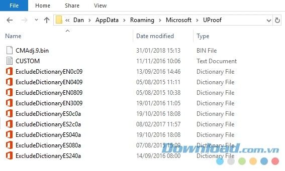 Loại bỏ từ khỏi từ điển Microsoft Word
