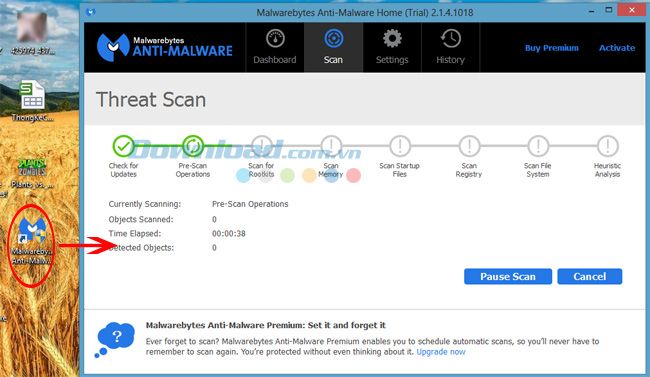 Hướng dẫn cấu hình Malwarebytes Anti-Malware để quét Rootkits