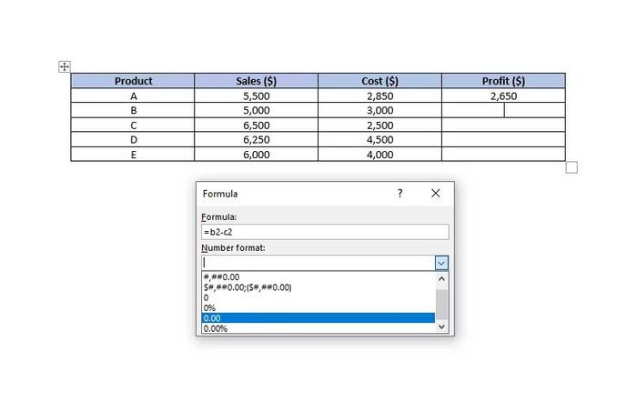 Định dạng số trong Excel