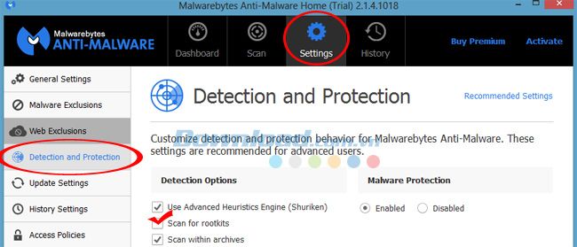 Cách cấu hình Malwarebytes Anti-Malware để quét Rootkits