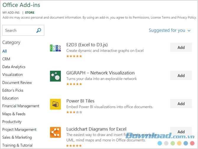 Kho tiện ích mở rộng của Office