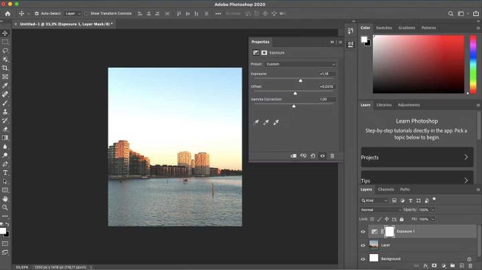 Tab thuộc tính trong Photoshop để chỉnh ảnh