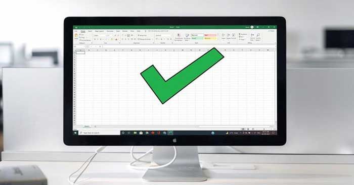 Thêm dấu tích vào bảng tính Excel