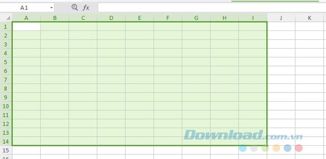 Chọn những dòng cần tô màu trên bảng tính Excel