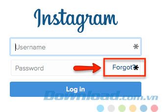 Quên mật khẩu truy cập Instagram