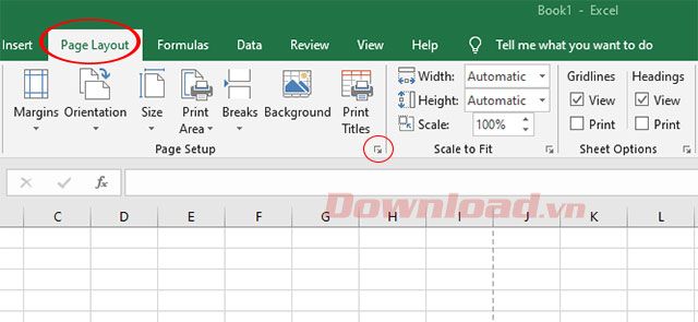 Giao diện chính của Excel