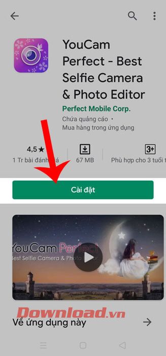 Bấm nút Cài đặt