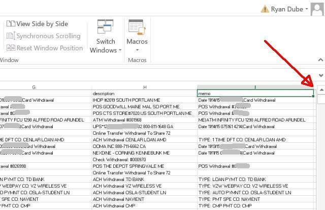 Thành công khi mở toàn màn hình Excel