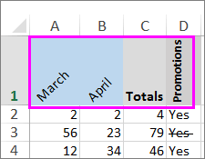 Định dạng văn bản theo chiều dọc trong Microsoft Excel