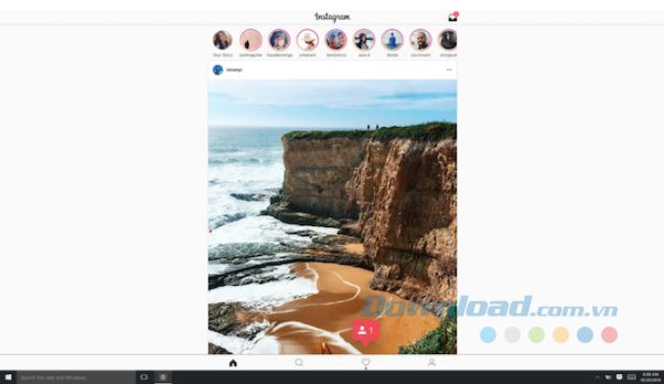 Ứng dụng Instagram trên máy tính