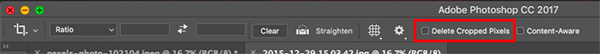 Không chọn Delete Cropped Pixels