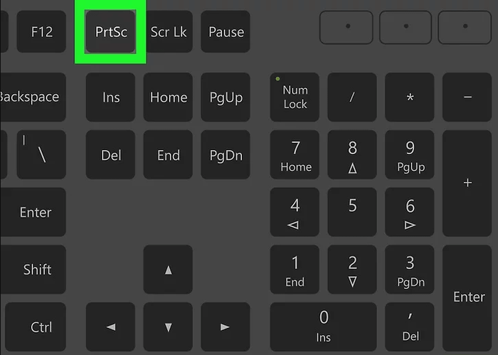 Chụp ảnh màn hình bằng phím PrtSc hoặc Print Screen