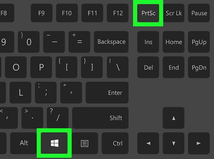 Chụp ảnh màn hình bằng phím Windows + PrtSc