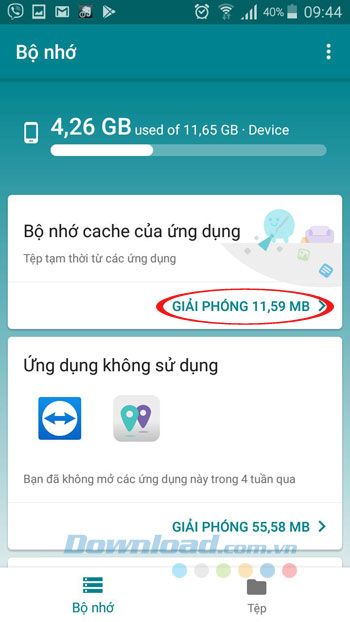 Dọn dẹp bộ nhớ cache