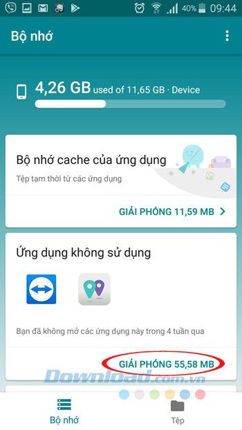 Giải phóng bộ nhớ