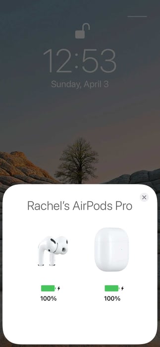 Thời gian sạc AirPod