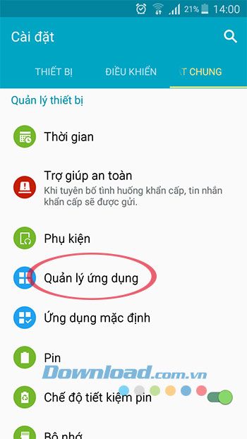 Quản lý ứng dụng