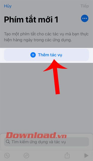 Chọn Thêm công việc