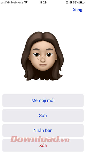 Tạo Memoji Mới