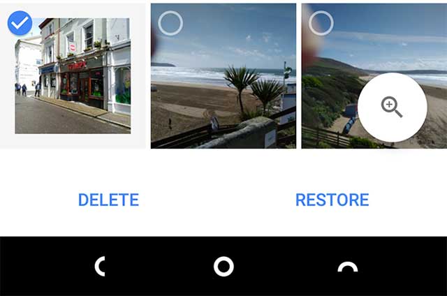 Mở ứng dụng Google Photos, chọn Thùng rác / Thùng sau đó nhấn Khôi phục