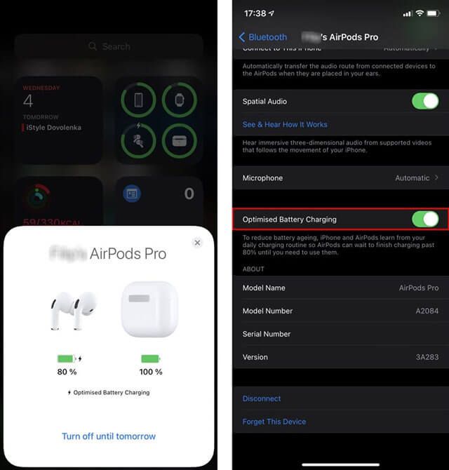 Tối ưu hóa việc sạc pin cho tai nghe AirPods