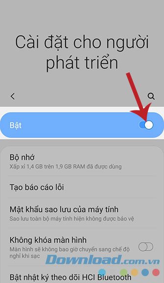 Bật công tắc