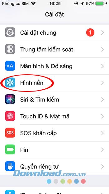 Thiết lập hình nền là Nữ hoàng băng giá