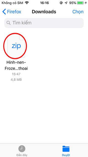 Mở file nén của Nữ hoàng băng giá
