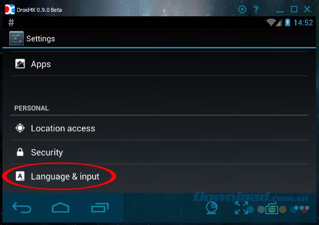 Sử dụng Droid4X với ngôn ngữ tiếng Việt