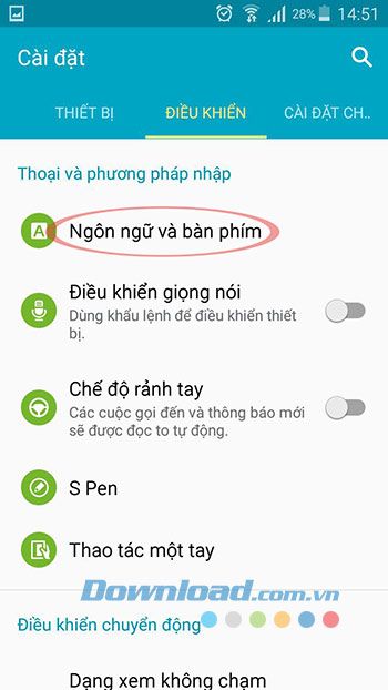 Ngôn ngữ và bàn phím