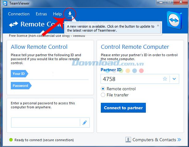 Biểu tượng Cập Nhật TeamViewer