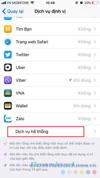 Dịch vụ định vị