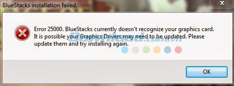 Hướng dẫn sửa lỗi 25000 trên Bluestack nhanh chóng