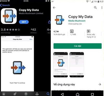 Ứng dụng Copy My Data