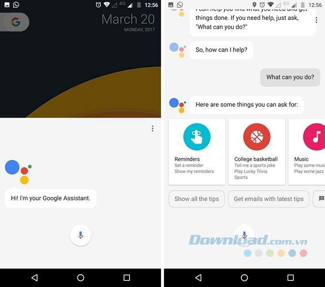 Trải nghiệm Google Assistant