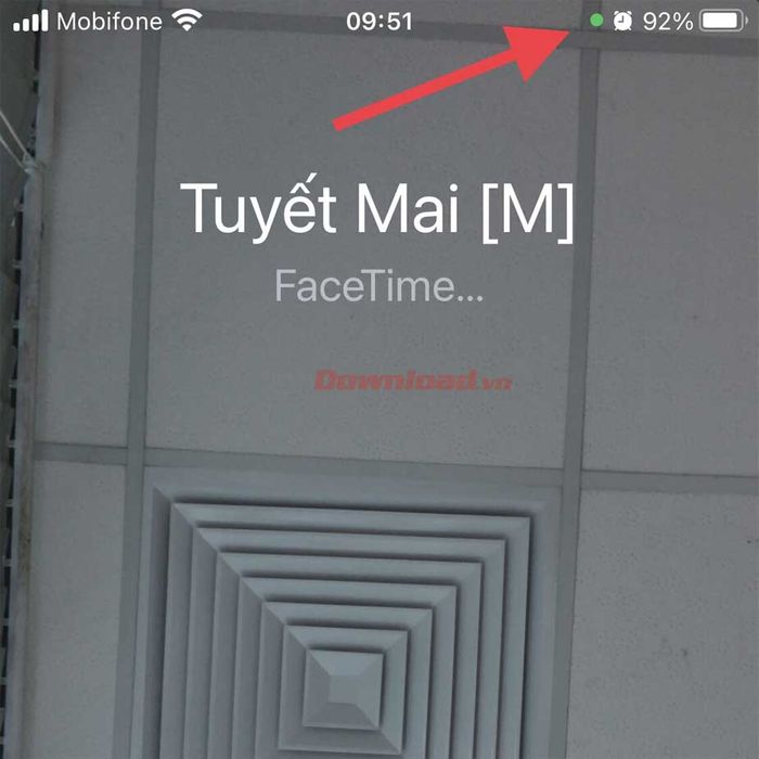 Chấm xanh trên iOS 14