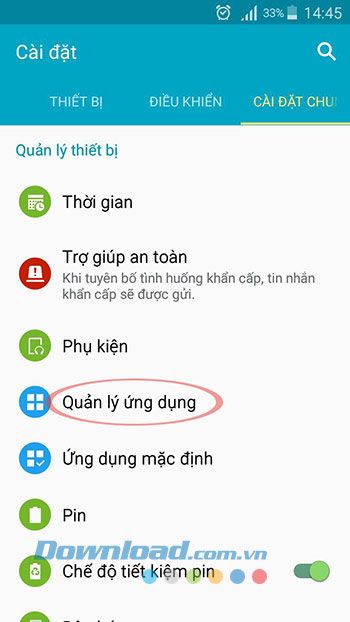 Quản lý ứng dụng