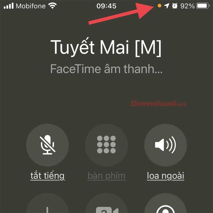 Chấm màu cam trên iPhone