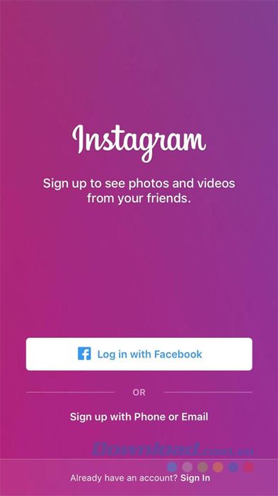 Đăng ký tài khoản Instagram