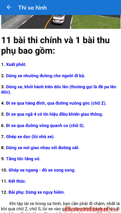 Thực hành lái xe