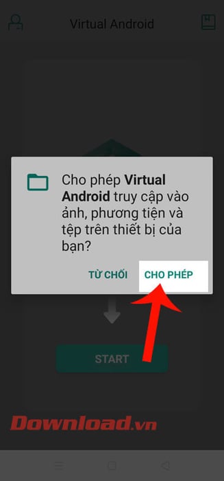 Nhấn nút Cho phép