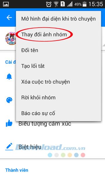 Thay Đổi Hình Ảnh Nhóm