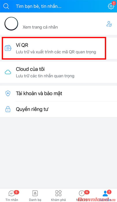 Hướng dẫn cách lưu mã QR vào ví Zalo