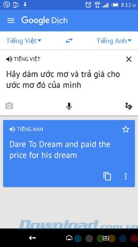 Sử dụng Google Translate để dịch văn bản