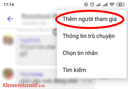 Thêm thành viên tham gia