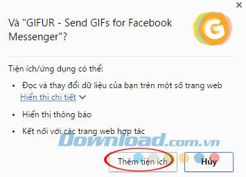 Thêm vào Chrome tiện ích GIFUR