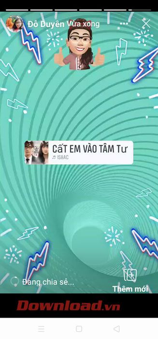 Đăng nhạc lên Story thành công