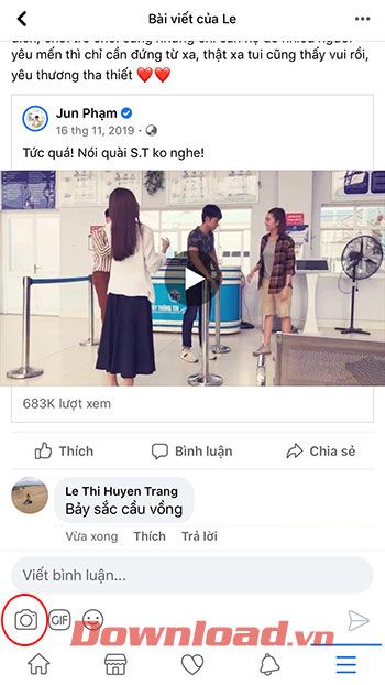 Bình luận vào bài viết mong muốn trên Facebook